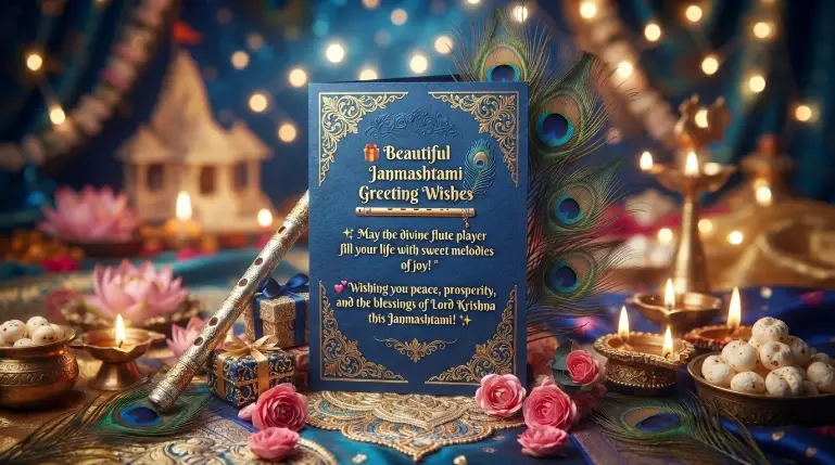  Beautiful Janmashtami Greeting Card Wishes