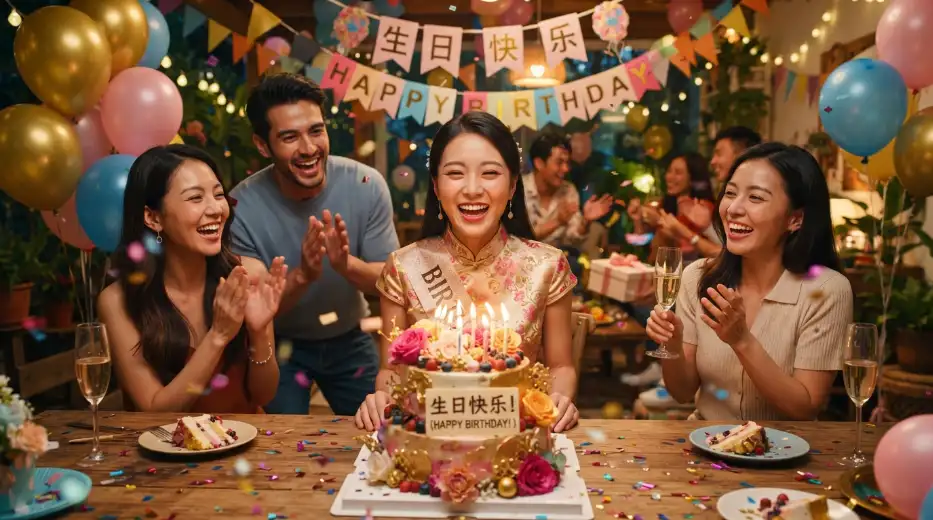 Celebration Birthday Greetings in Chinese