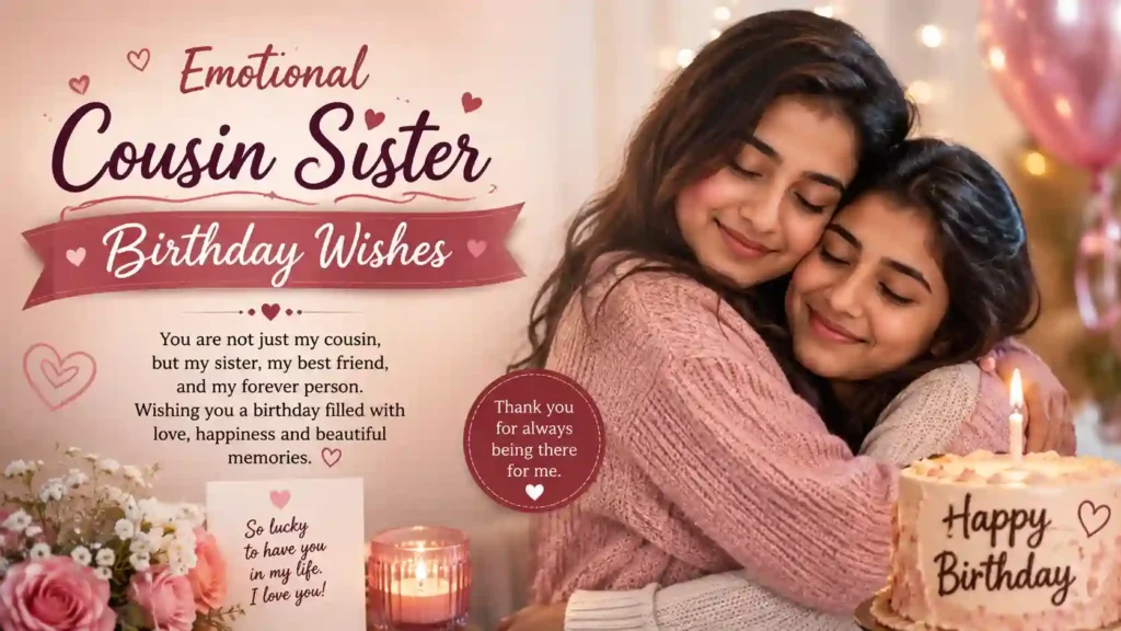 Emotional Cousin Sister Birthday Wishes