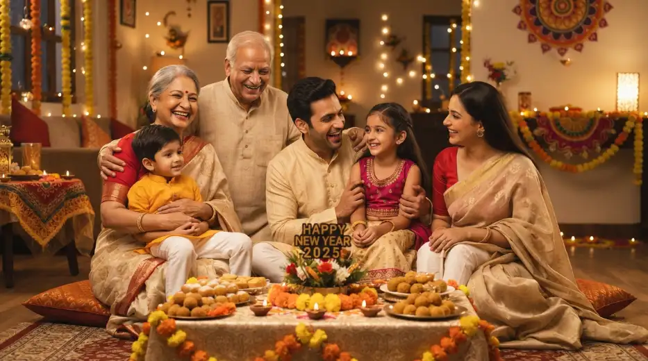 Family Indian New Year Wishes
