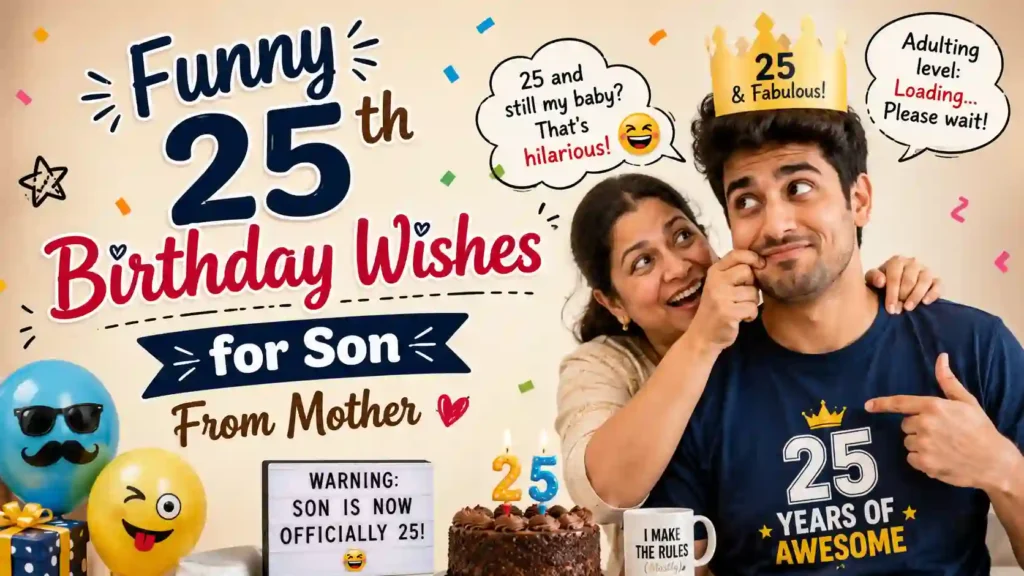  Funny 25th Birthday Wishes for Son From Mother