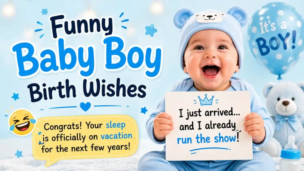  Funny Baby Boy Birth Wishes