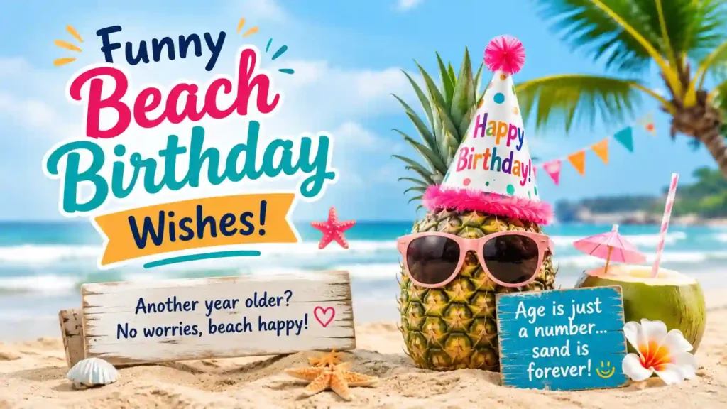 Funny Beach Birthday Wishes