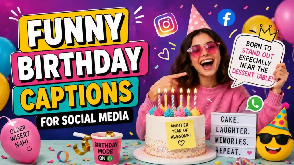 Funny Birthday Captions for Social Media