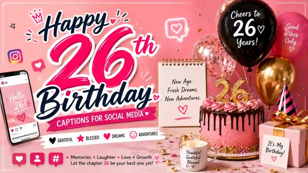 Happy 26th Birthday Captions for Social Media