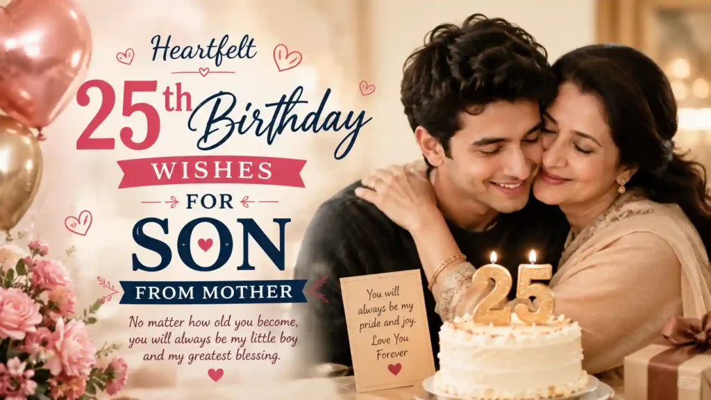 Heartfelt 25th Birthday Wishes for Son From Mother