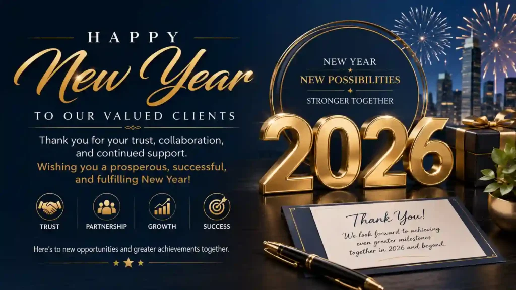 Professional New Year Wishes for Clients