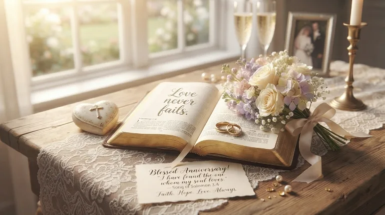 Short Bible Verses for Wedding Anniversary Wishes