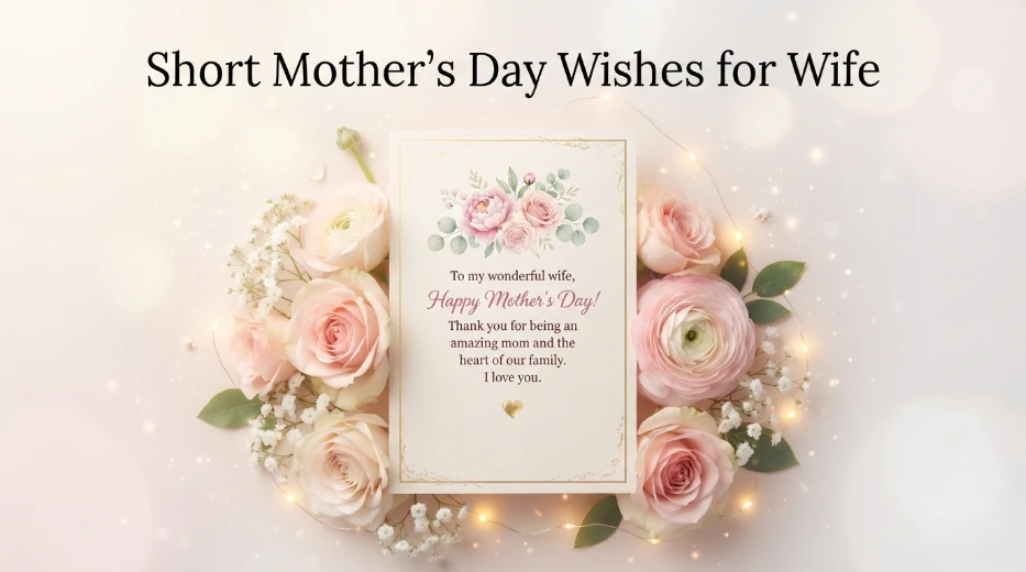 Short Mother's Day Wishes for Wife