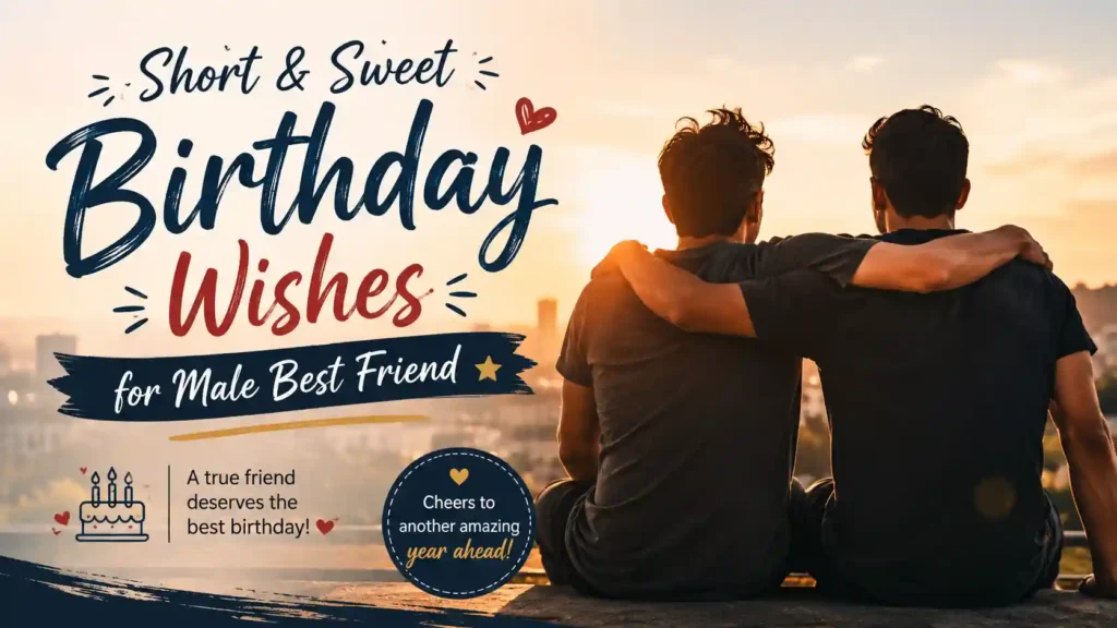 Short & Sweet Birthday Wishes for Male Best Friend