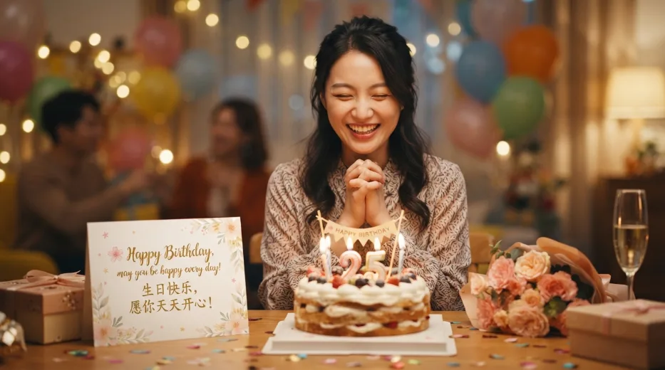Short & Sweet Birthday Wishes in Chinese