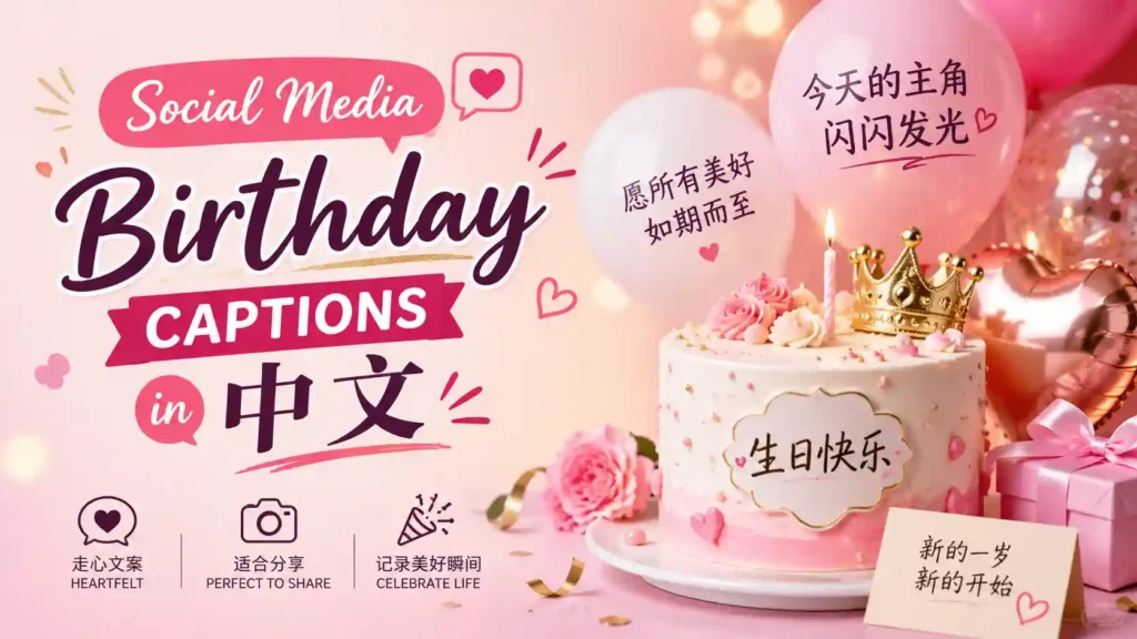 Social Media Birthday Captions in Chinese