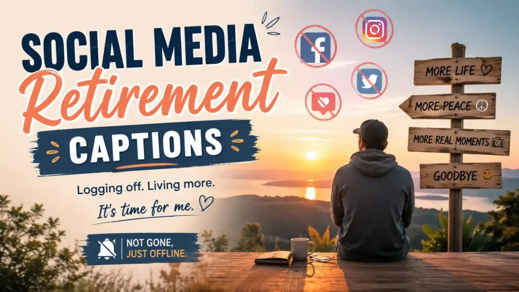 Social Media Retirement Captions
