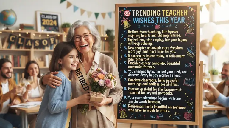 Trending Teacher Retirement Wishes This Year