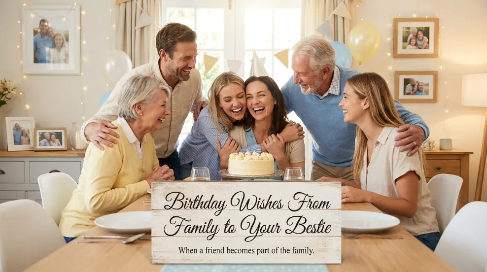 Birthday Wishes From Family to Your Bestie