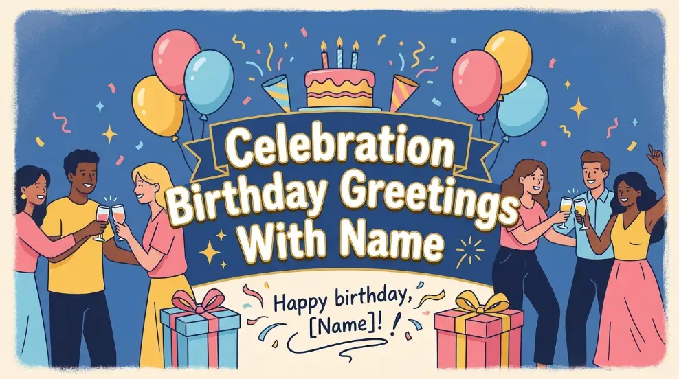 Celebration Birthday Greetings With Name