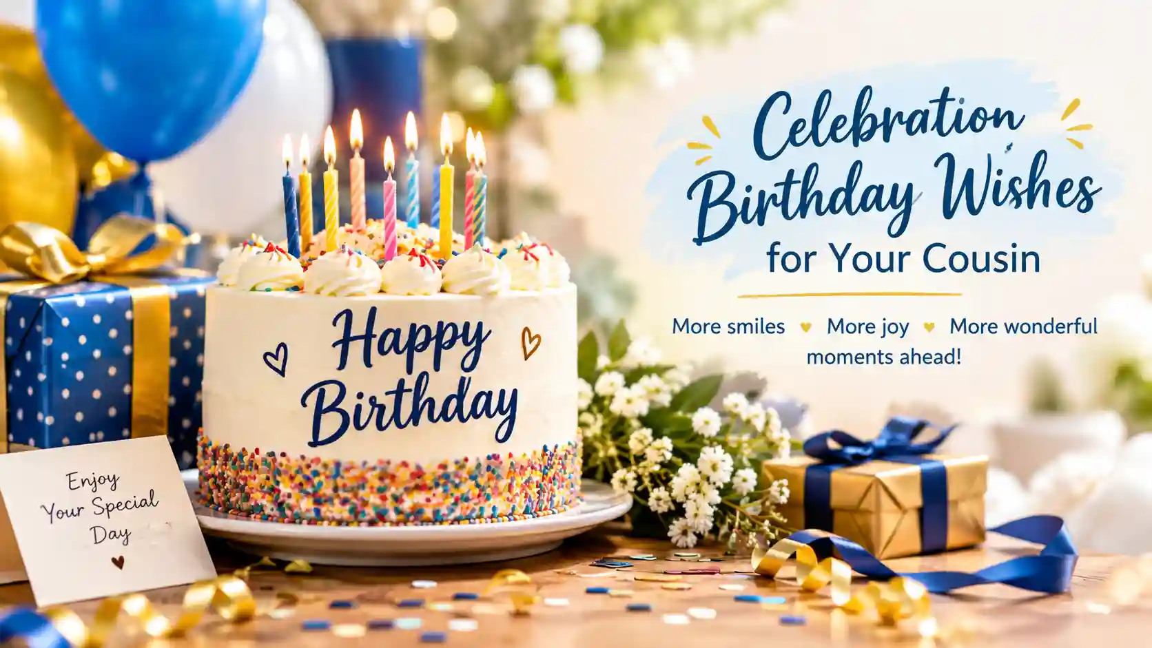 Celebration Birthday Wishes for Your Cousin