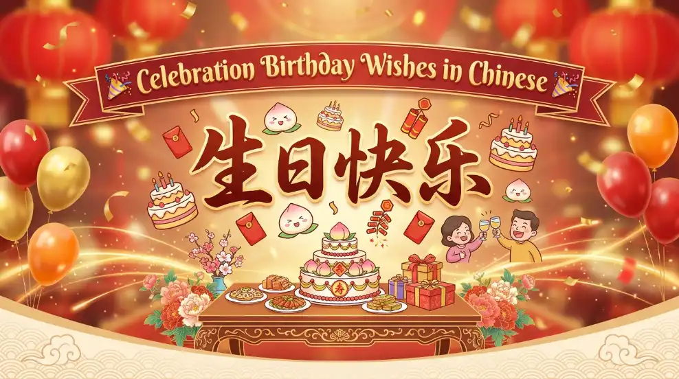 Celebration Birthday Wishes in Chinese