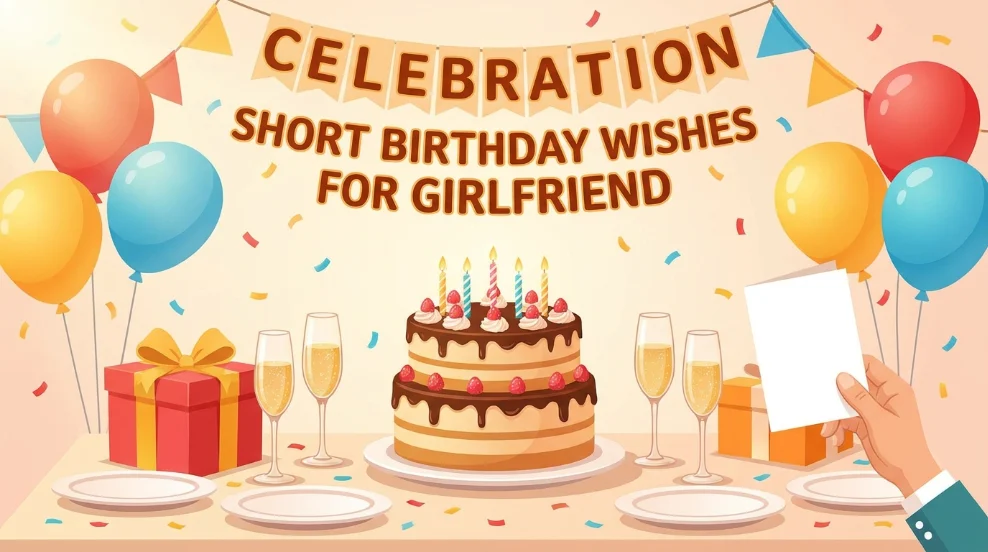 Celebration Short Birthday Wishes for Girlfriend
