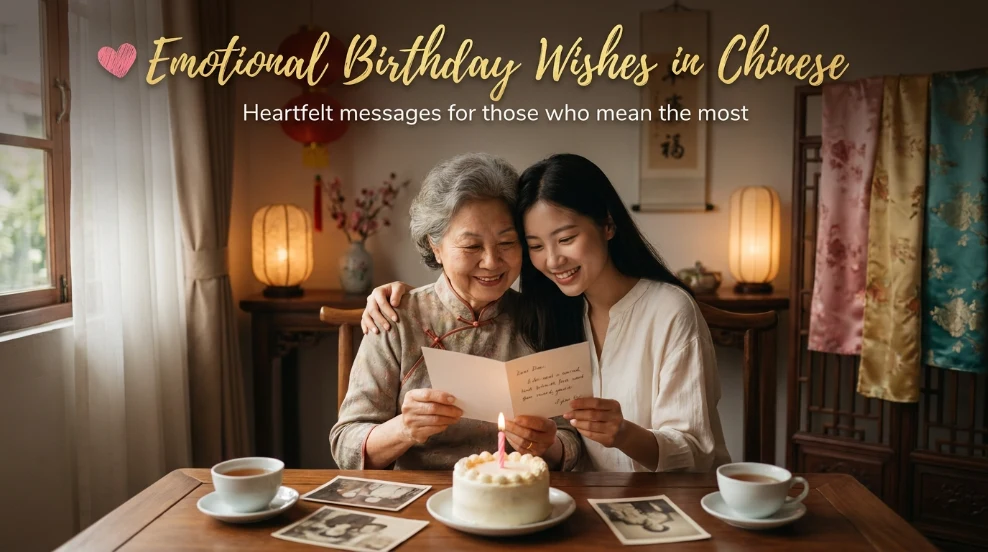 Emotional Birthday Wishes in Chinese