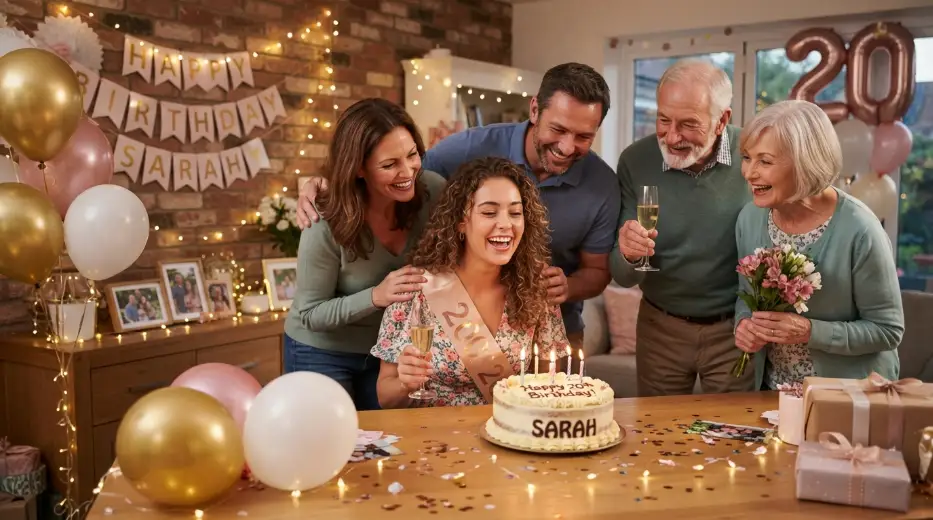 Family 20th Birthday Wishes for Daughter