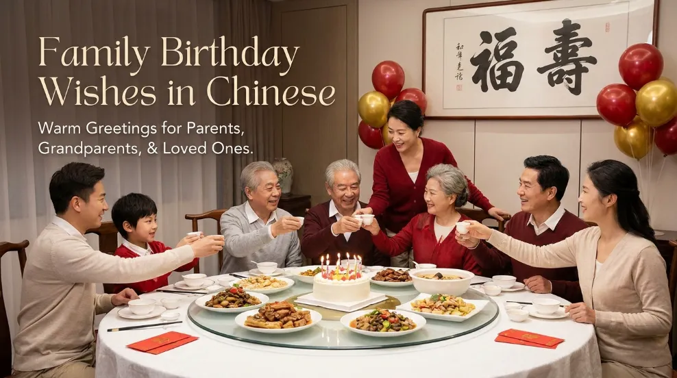 Family Birthday Wishes in Chinese
