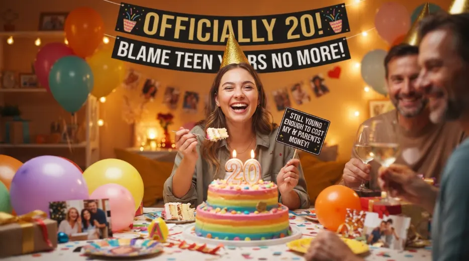 Funny 20th Birthday Wishes for Daughter