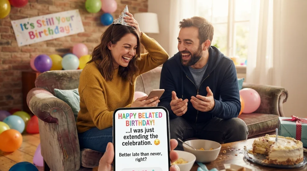 Funny Belated Birthday Wishes for a Friend