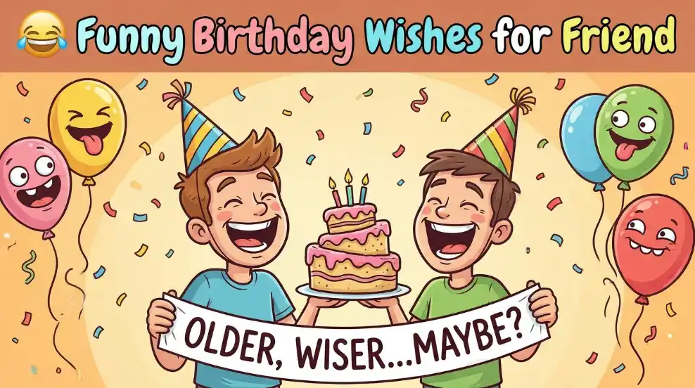 Funny Birthday Wishes for Friend