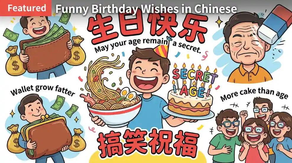 Funny Birthday Wishes in Chinese