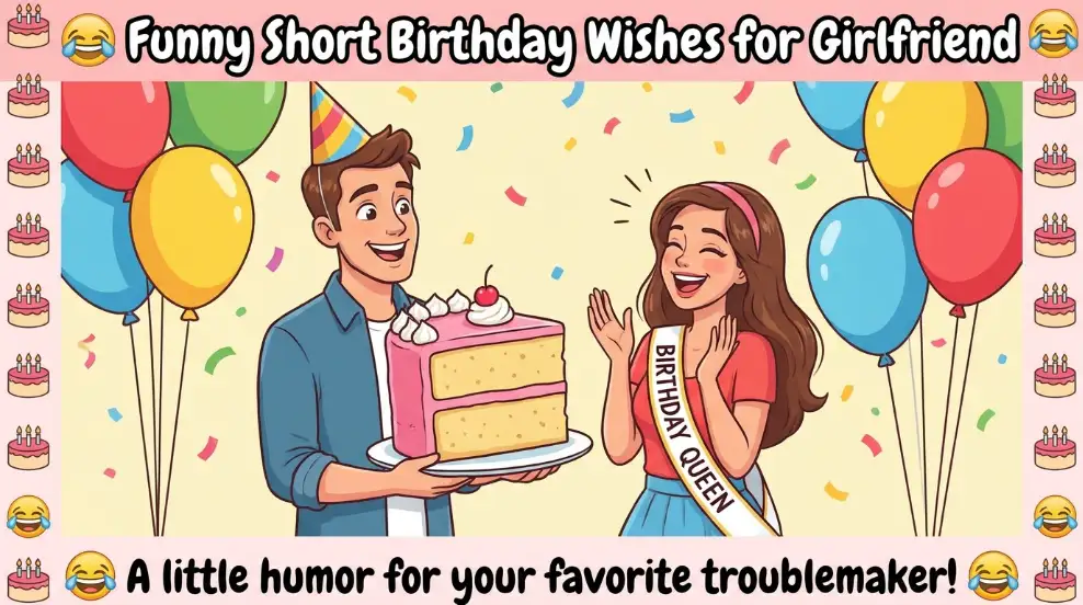 Funny Short Birthday Wishes for Girlfriend