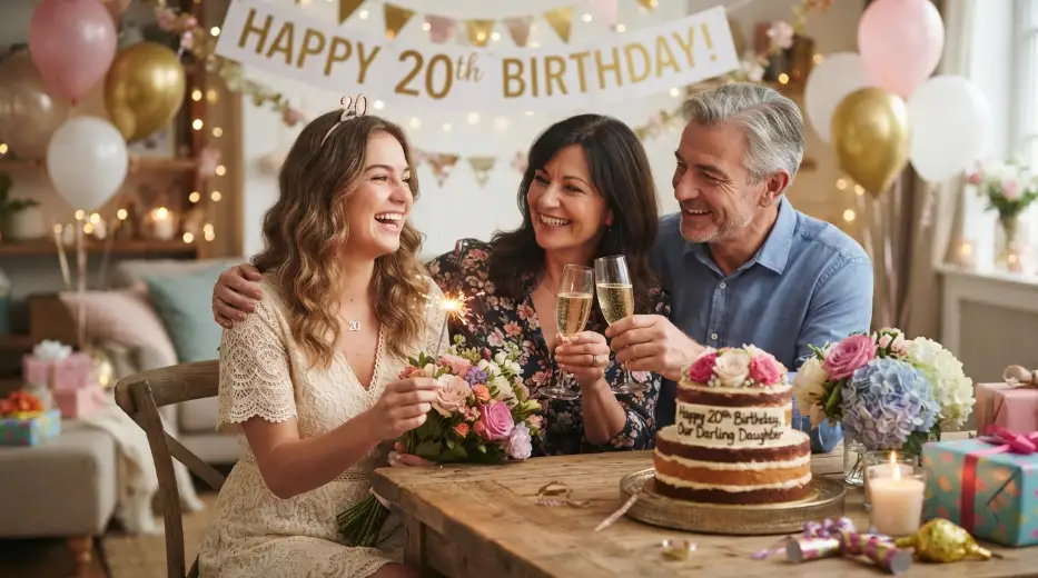 Heartfelt 20th Birthday Wishes for Daughter