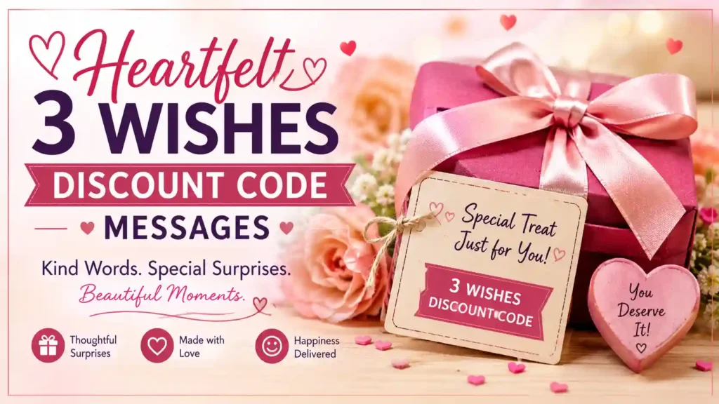 Heartfelt 3 Wishes Discount Code Messages