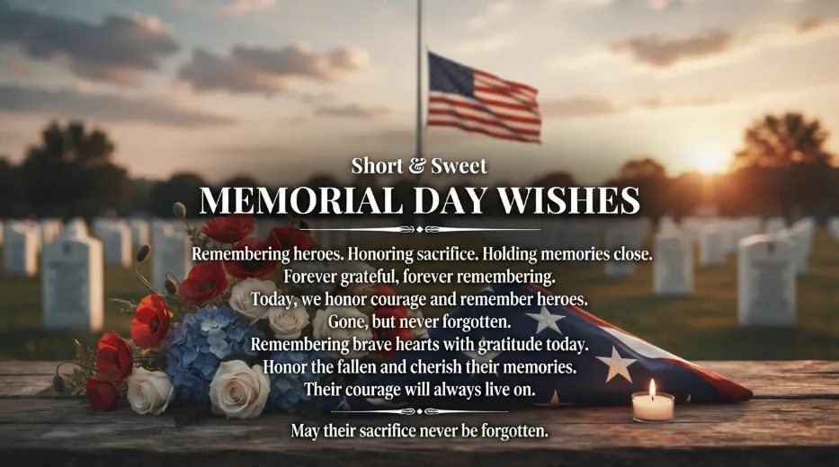 Short and Sweet Memorial Day Wishes