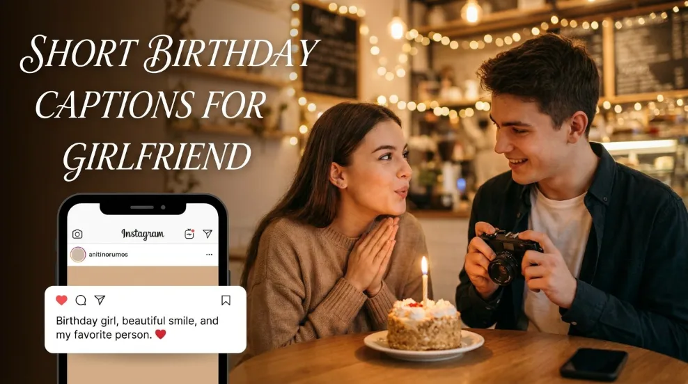 Short Birthday Captions for Girlfriend