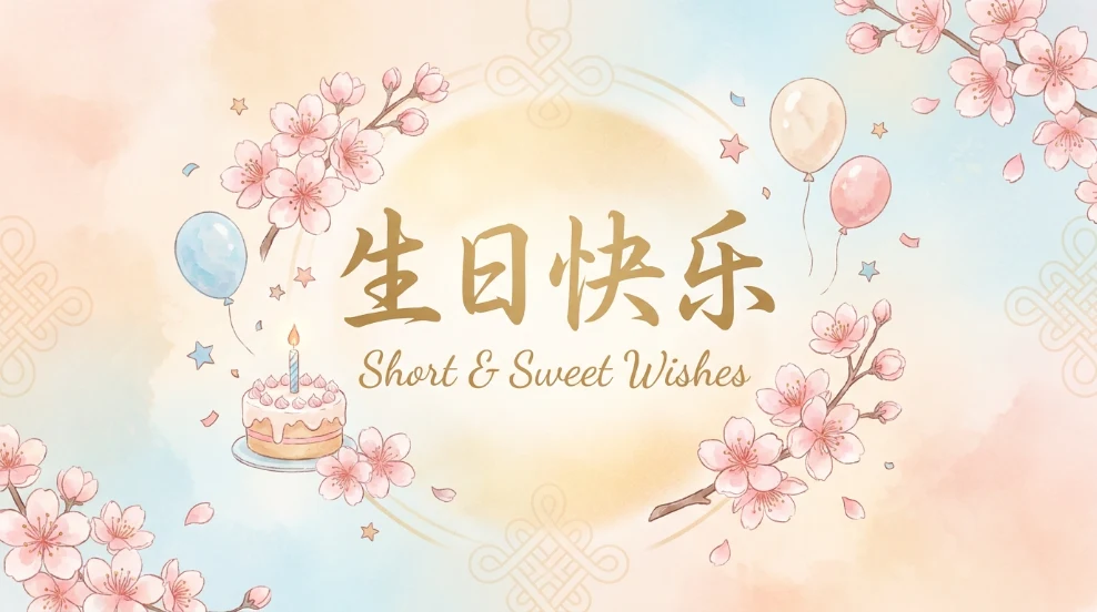 Short & Sweet Birthday Wishes in Chinese