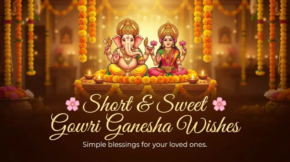 Short & Sweet Gowri Ganesha Wishes