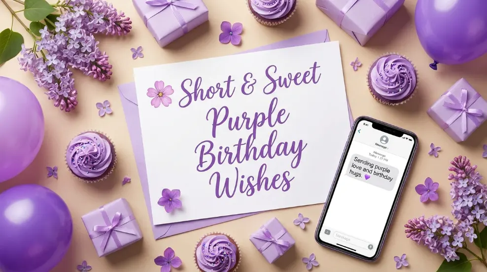 Short & Sweet Purple Birthday Wishes