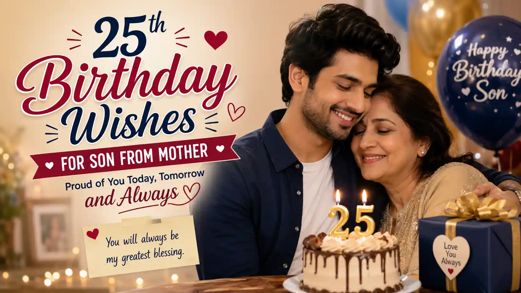 25th Birthday Wishes for Son From Mother