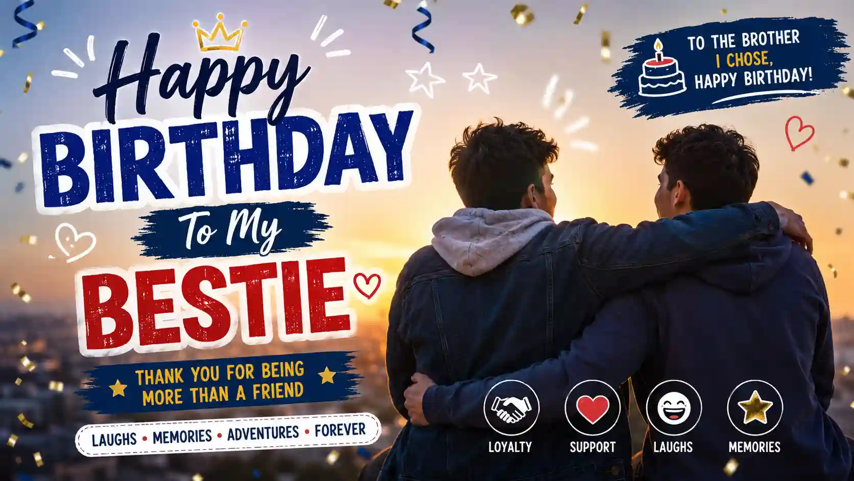 Boy Bestie Birthday Wishes for Male Best Friend
