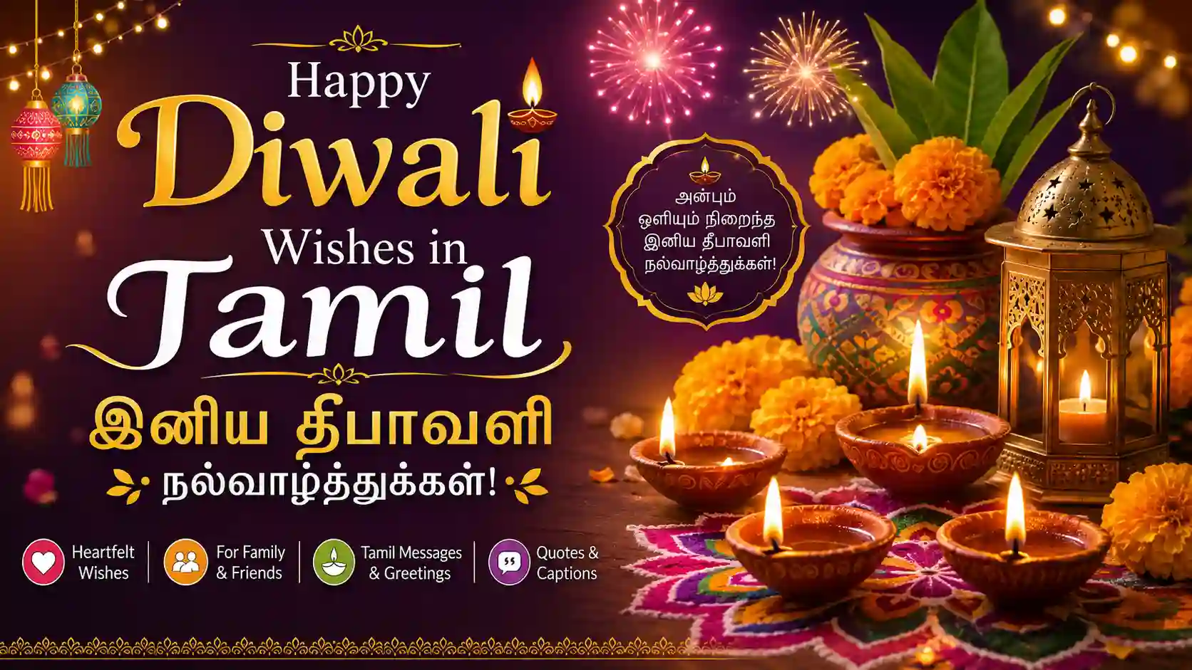 Happy Diwali Wishes in Tamil