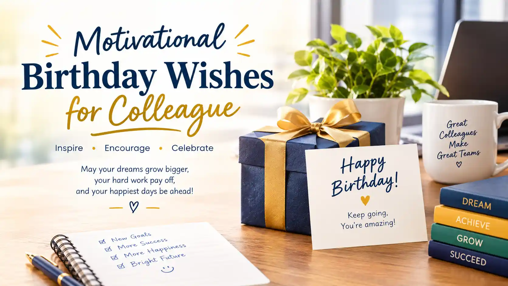 Motivational Birthday Wishes for Colleague